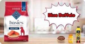Close-up of Blue Buffalo Skin and Stomach Care Limited Ingredient Diet kibble – highlighted in Best Dog Food for Dogs