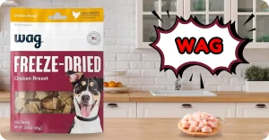 Healthy grain free training snack highlighted as Best Raw Freeze Dried Dog Food with high protein chicken breast