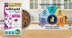 Close-up of Solid Gold small bites kibble for toy and small dogs – Is Solid Gold Dog Food Good for sensitive stomachs?